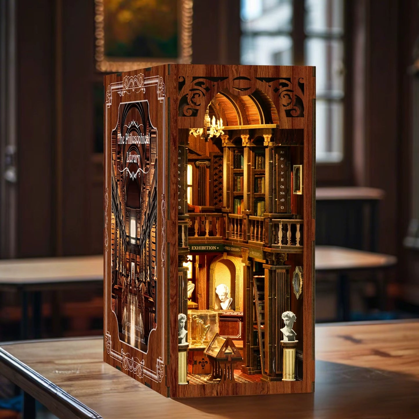 DIY Wooden Book Nook – 3D Puzzle Miniature | Lunook