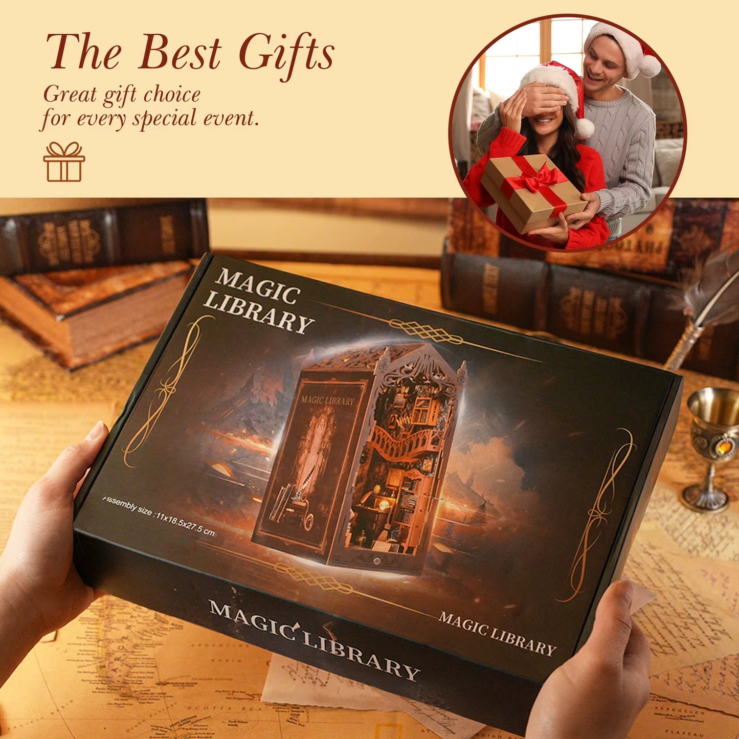 DIY Magic Library 3D Book Nook | Lunook