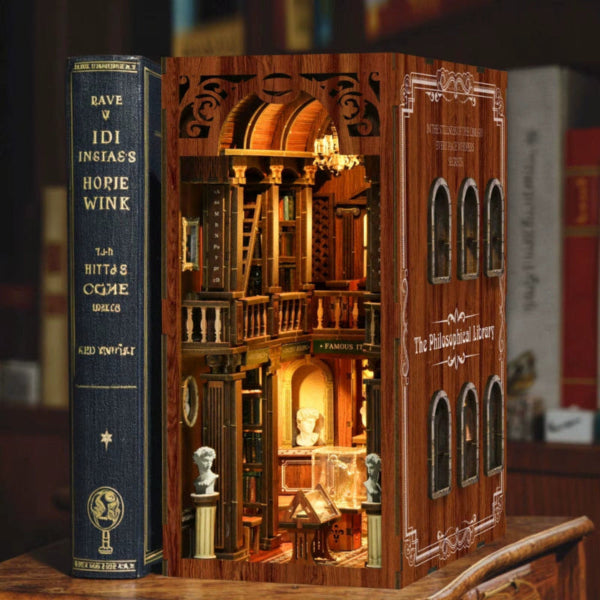 DIY Wooden Book Nook – 3D Puzzle Miniature | Lunook