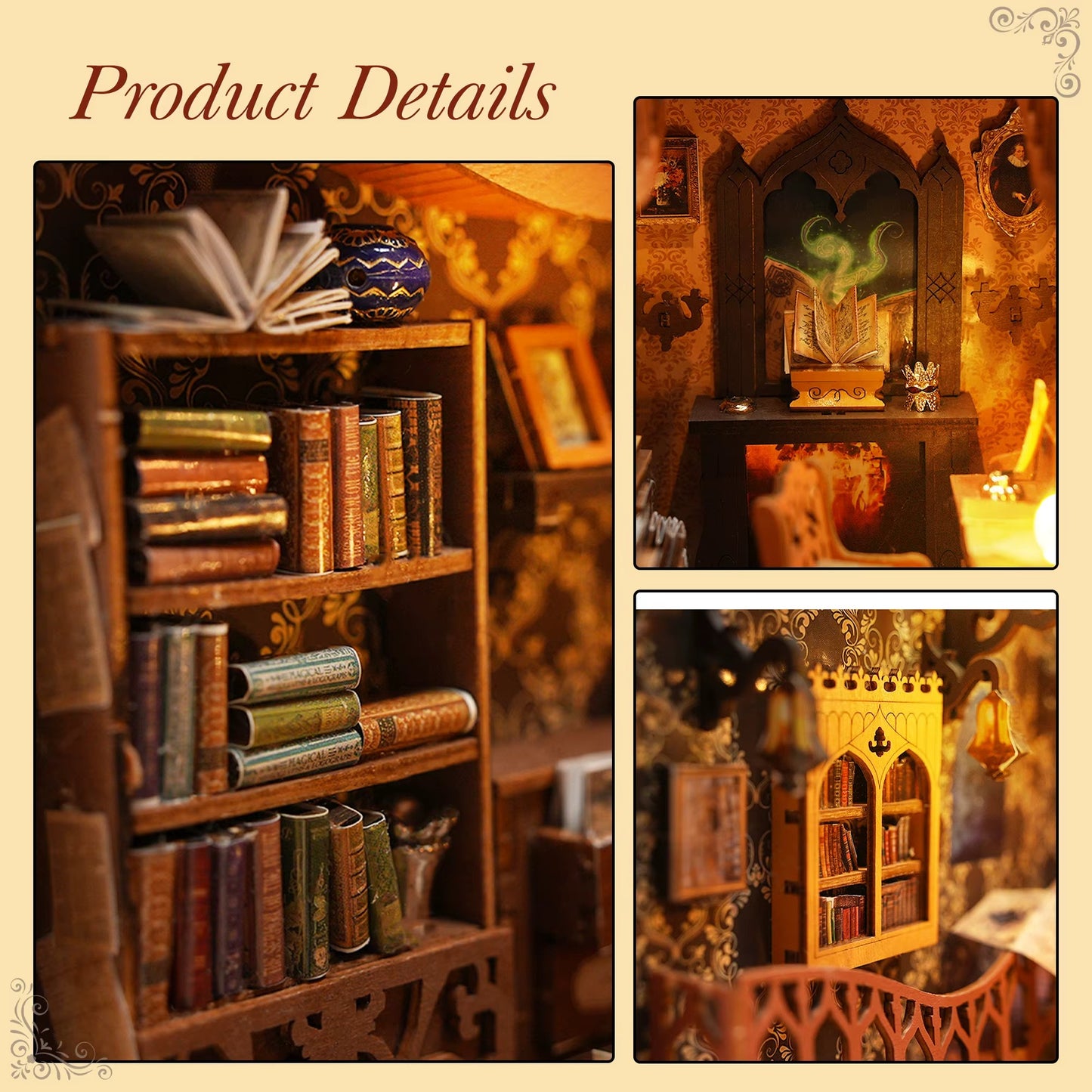 DIY Magic Library 3D Book Nook | Lunook