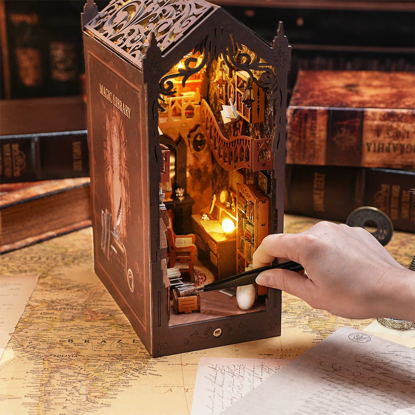 DIY Magic Library 3D Book Nook | Lunook