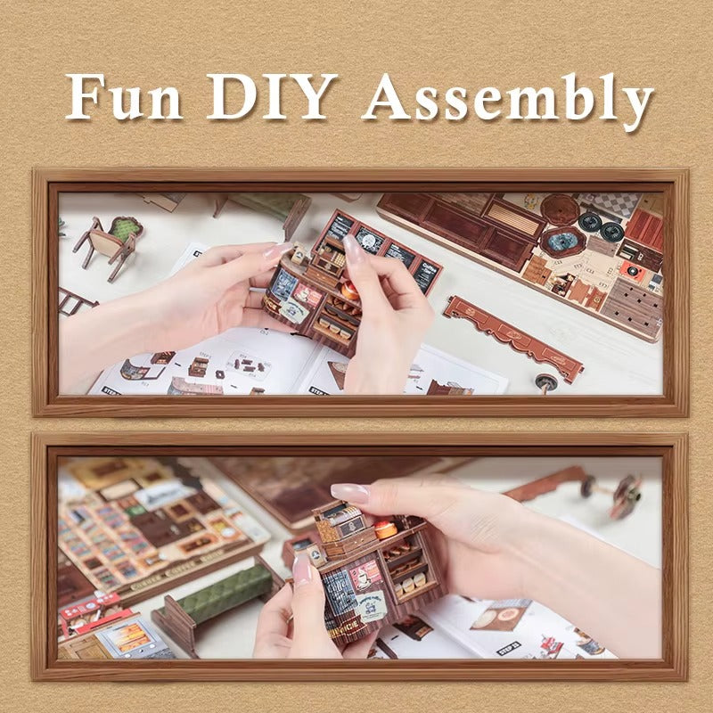 DIY Corner Coffee Shop - 3D Book Nook | Lunook