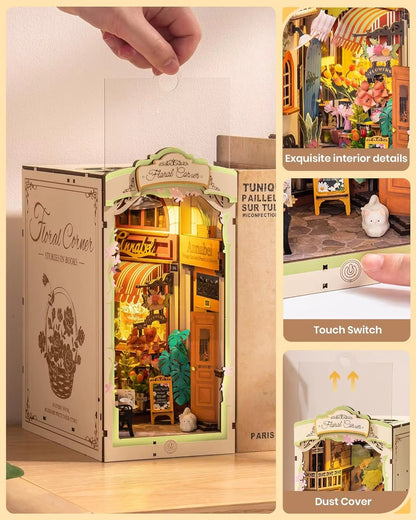 DIY Floral Corner - 3D Book Nook | Lunook
