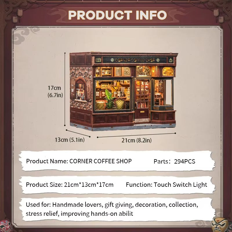 DIY Corner Coffee Shop - 3D Book Nook | Lunook