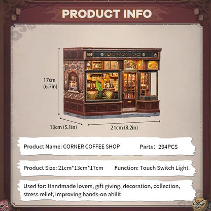 DIY Corner Coffee Shop - 3D Book Nook | Lunook