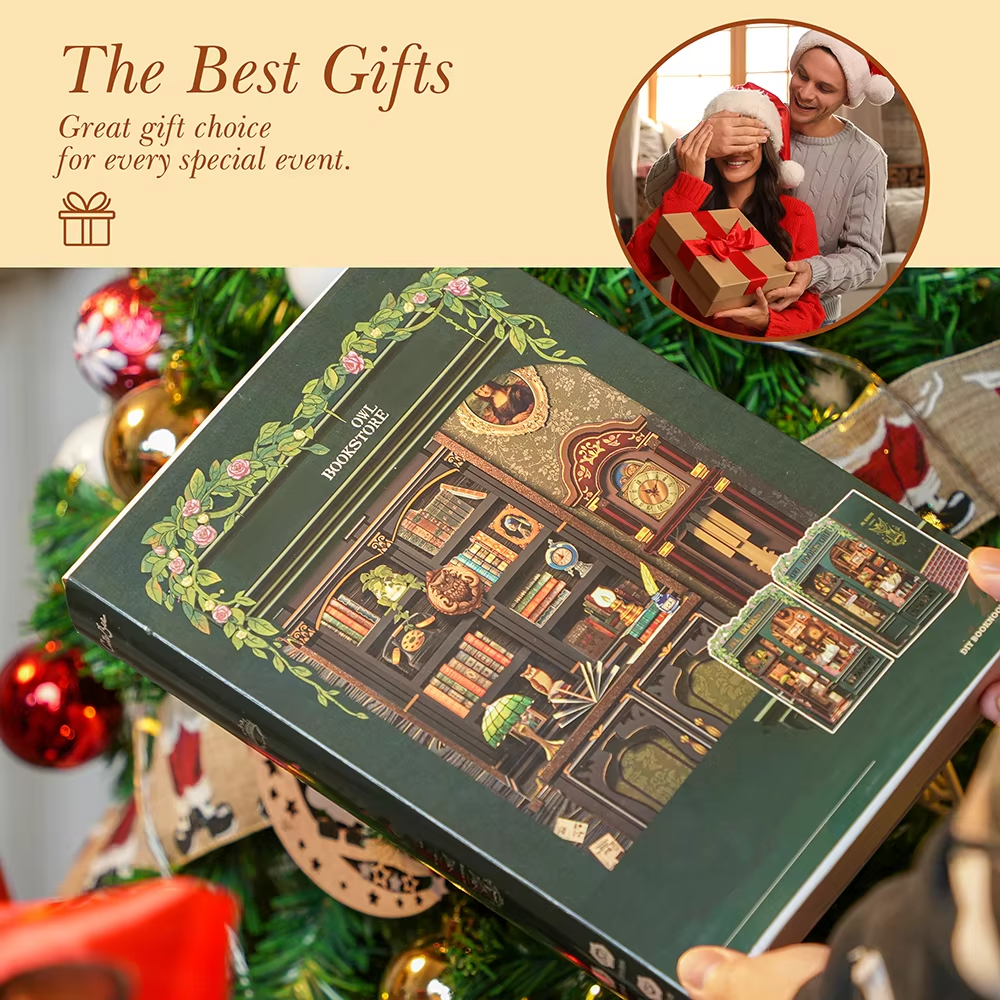 DIY Owl Bookstore - 3D Book Nook | Lunook