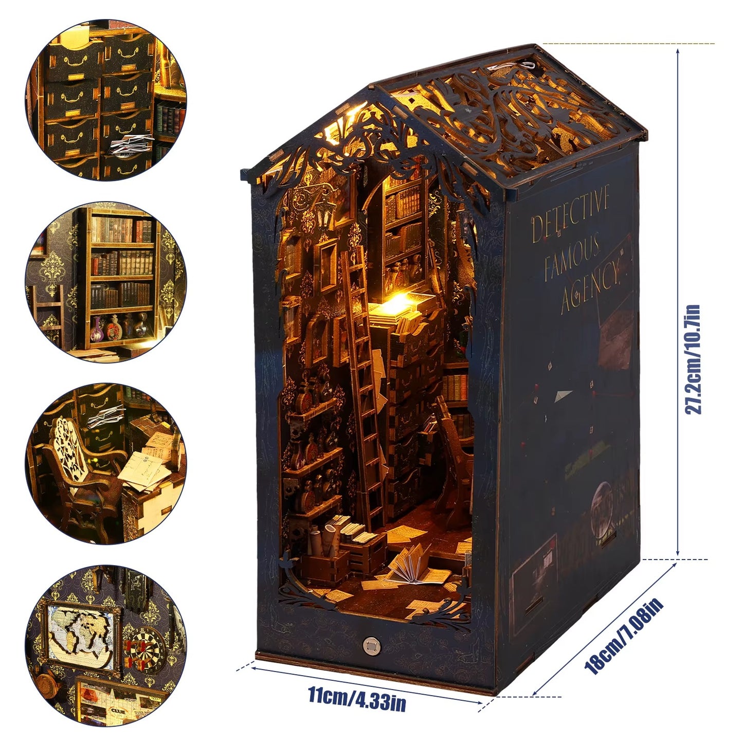 DIY Detective Famous Agency - 3D Book Nook | Lunook