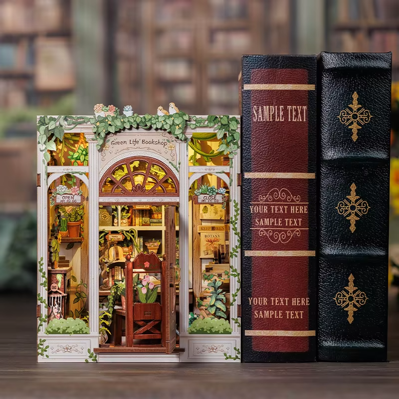 DIY Green Life Bookshop - 3D Book Nook | Lunook