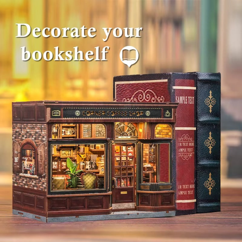 DIY Corner Coffee Shop - 3D Book Nook | Lunook