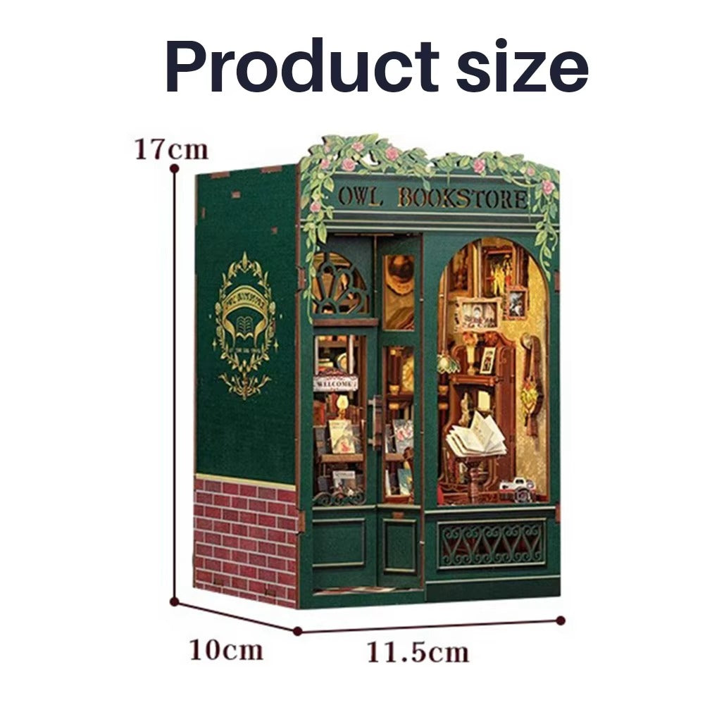 DIY Owl Bookstore - 3D Book Nook | Lunook